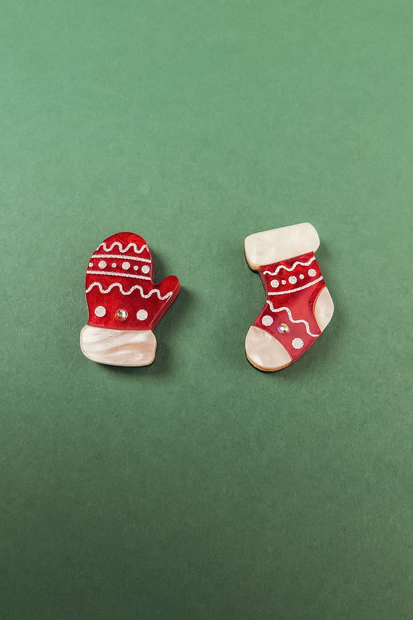 Christmas Knitted Studs - DORUZOVA