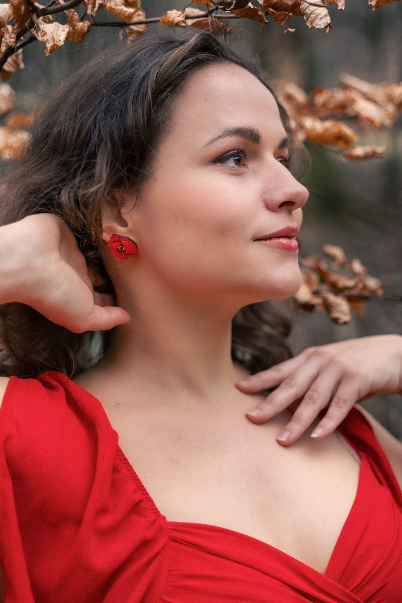 Red Poppy Studs Red Poppy Studs